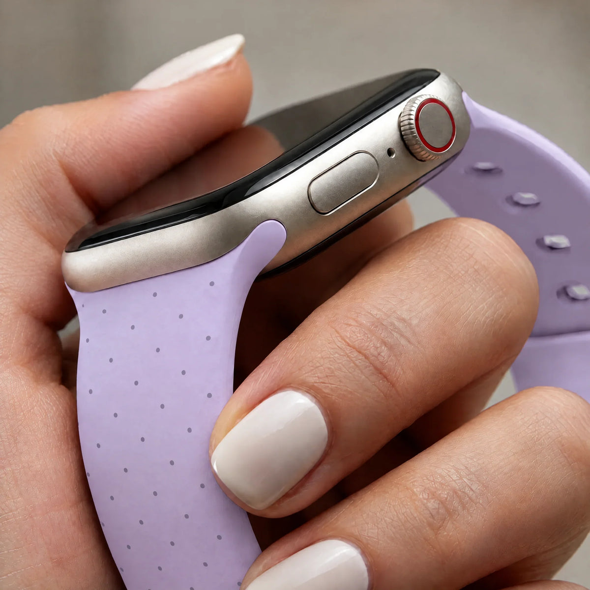 Apple Watch bandje Dots - siliconen - paars