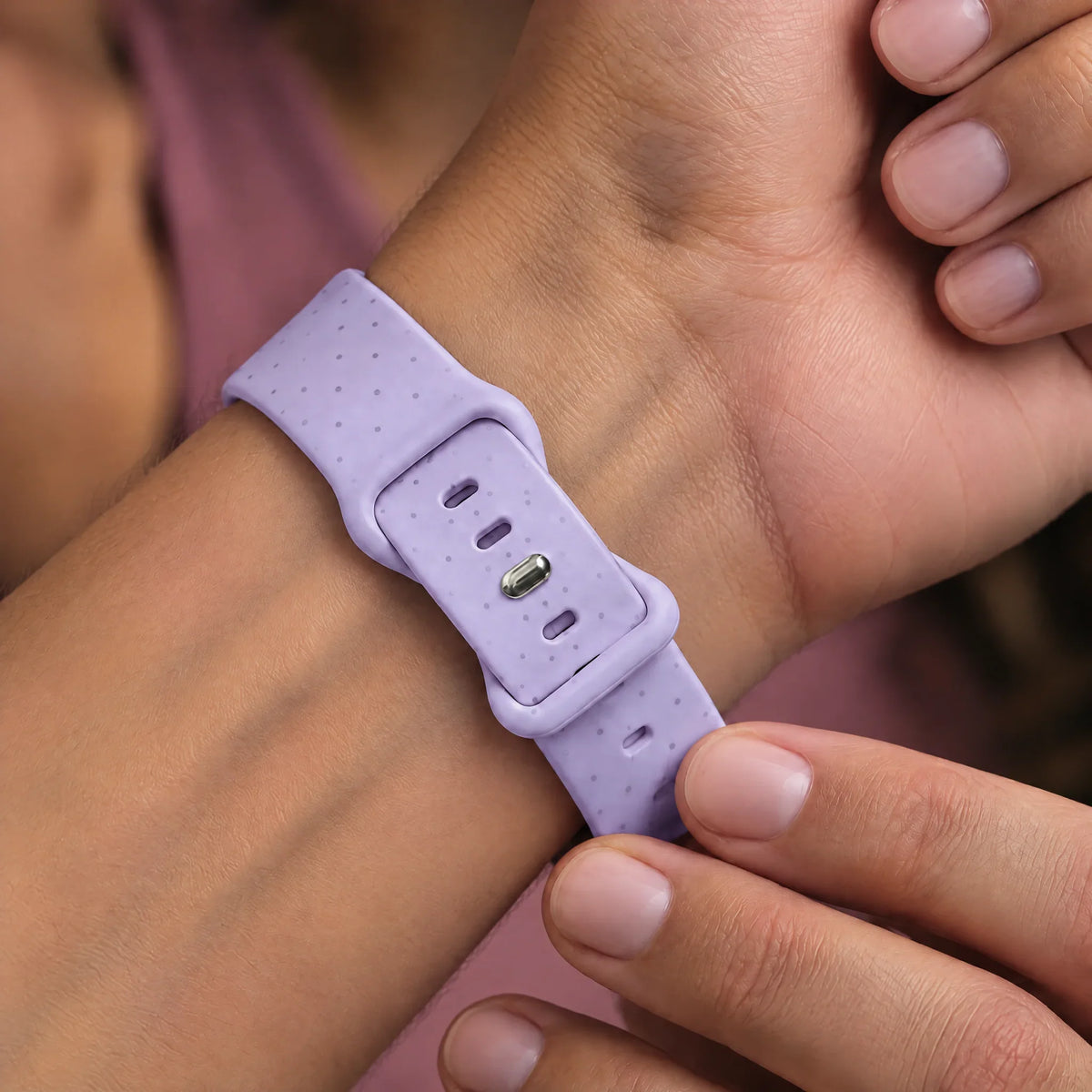 Apple Watch bandje Dots - siliconen - paars