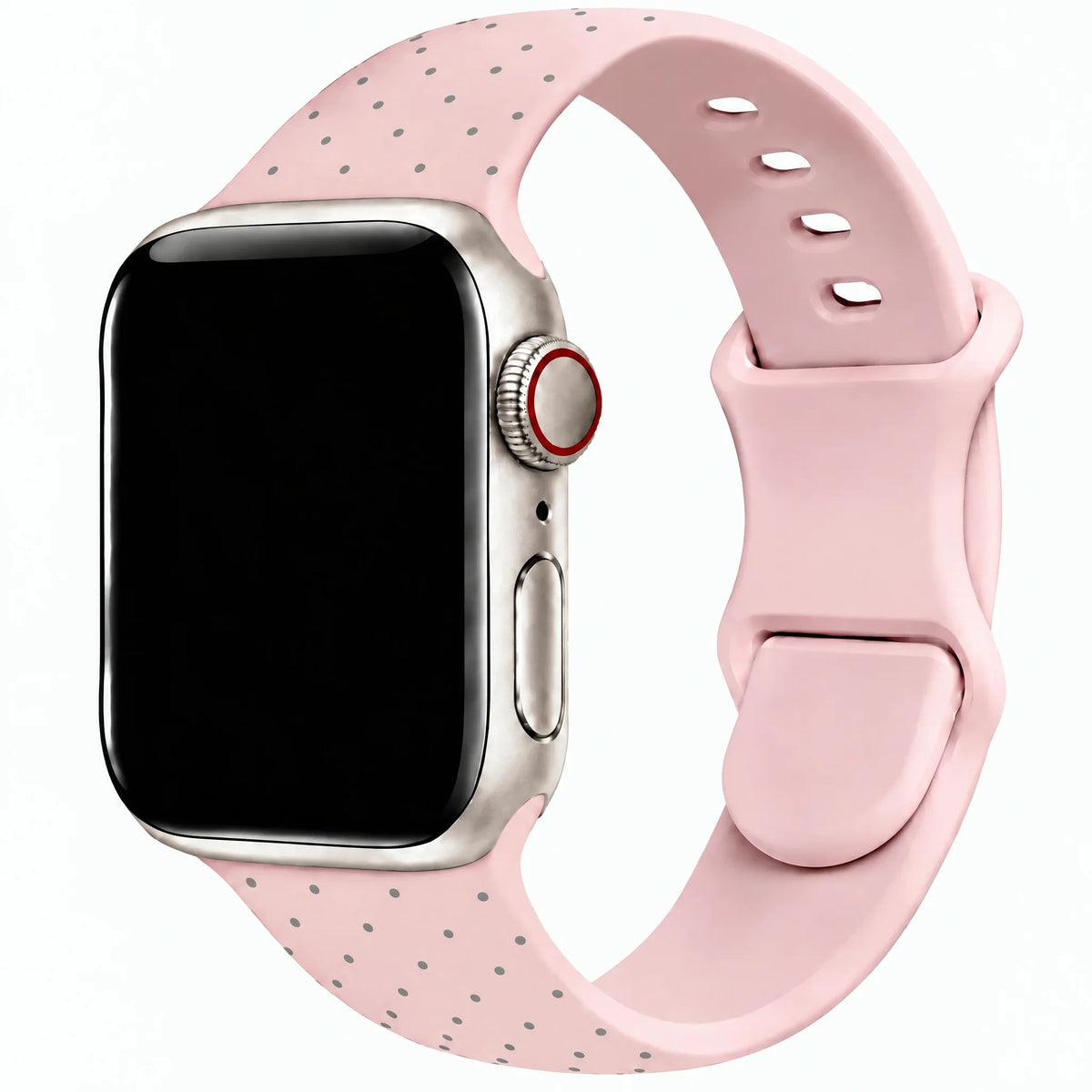 Apple Watch bandje Dots - siliconen - roze