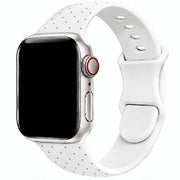 Apple Watch bandje Dots - siliconen - wit