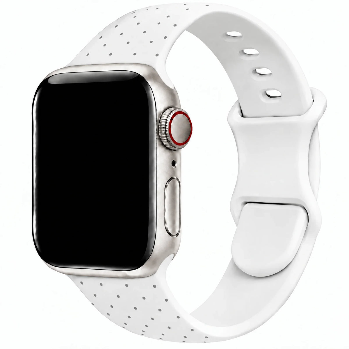 Apple Watch bandje Dots - siliconen - wit