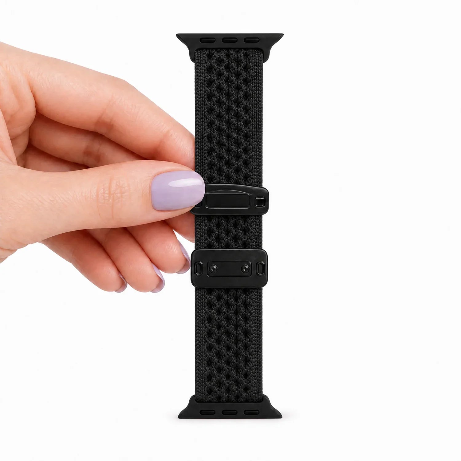 Apple Watch bandje Knit - nylon - zwart