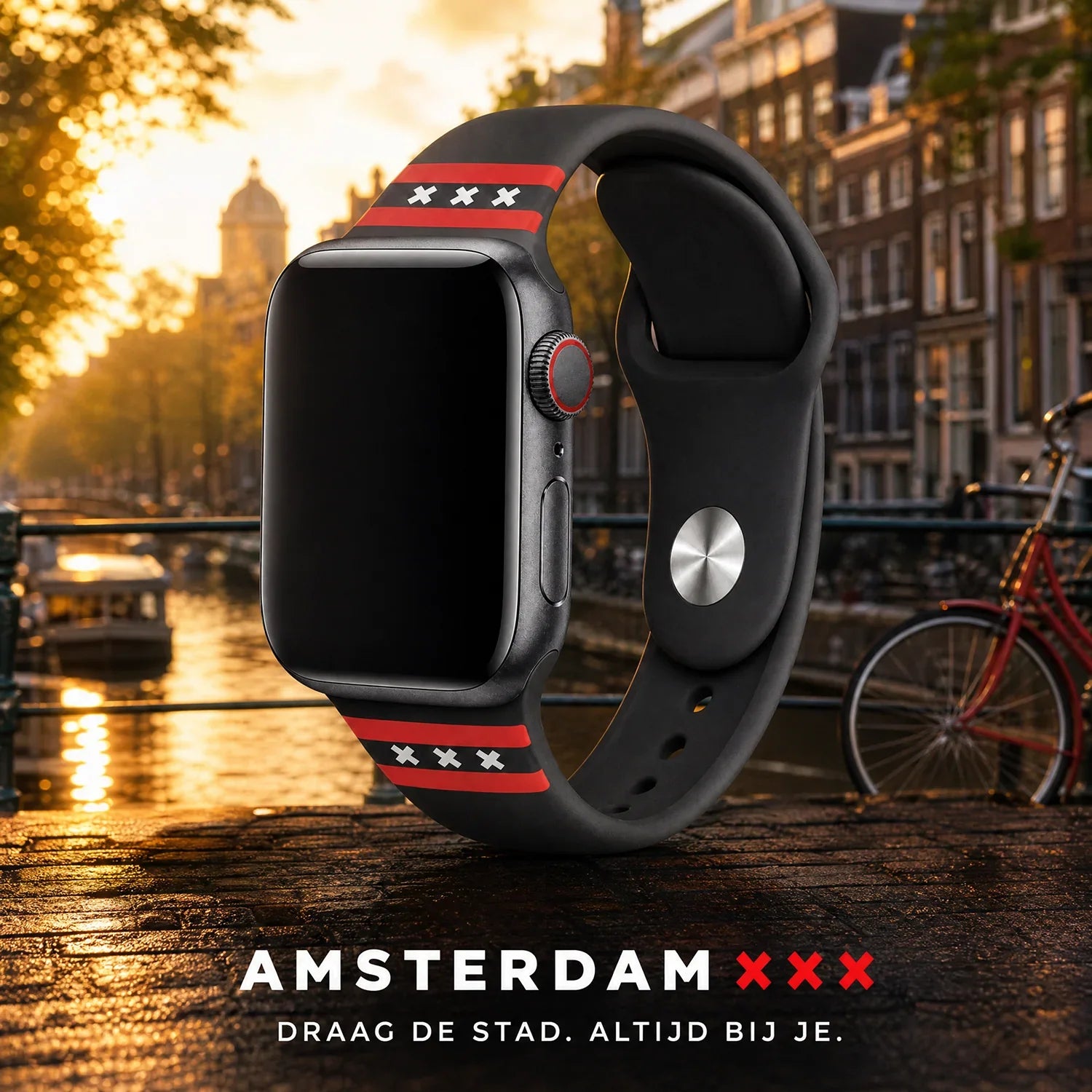 Apple Watch print bandje - siliconen - Amsterdam XXX