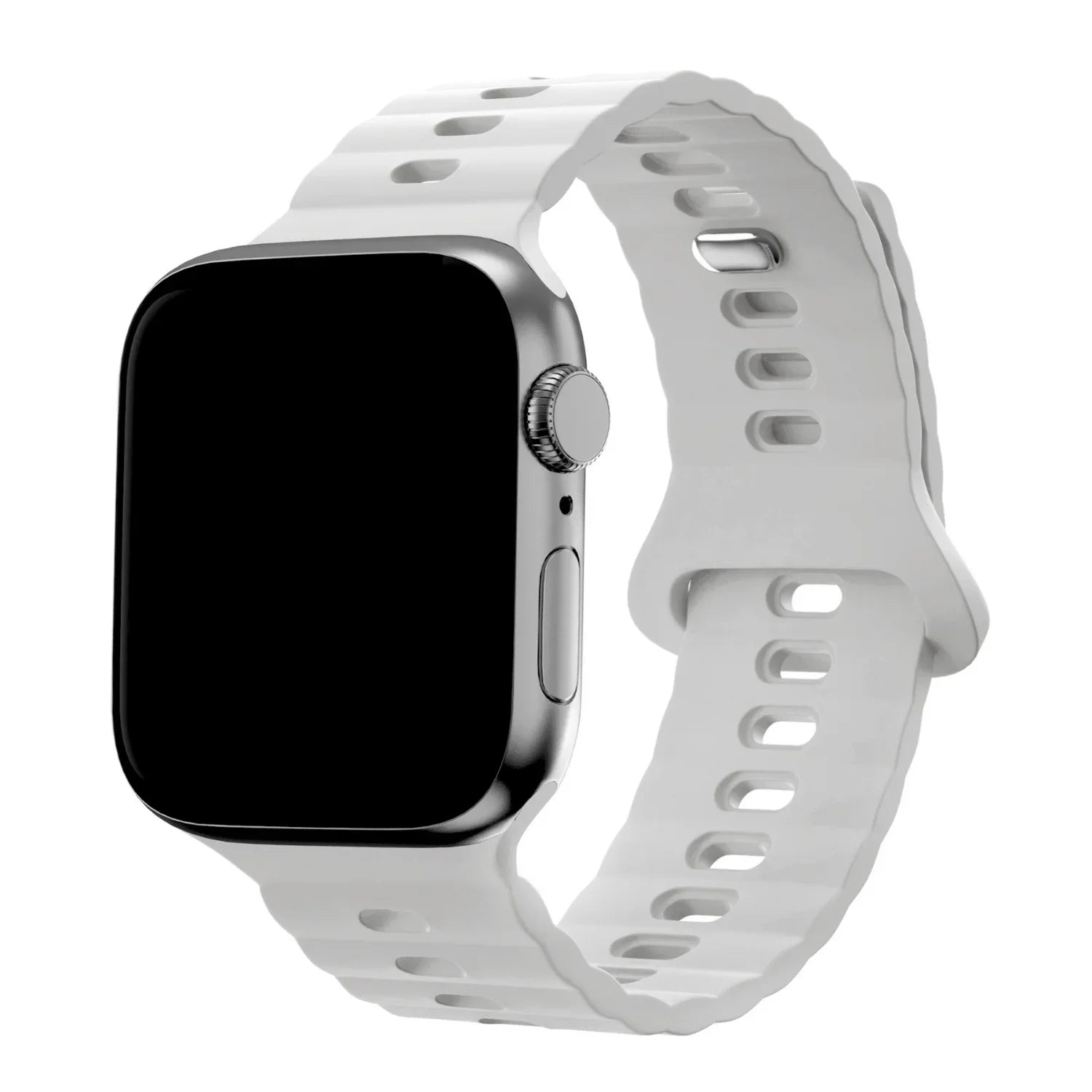 Apple Watch Wave bandje - siliconen - wit