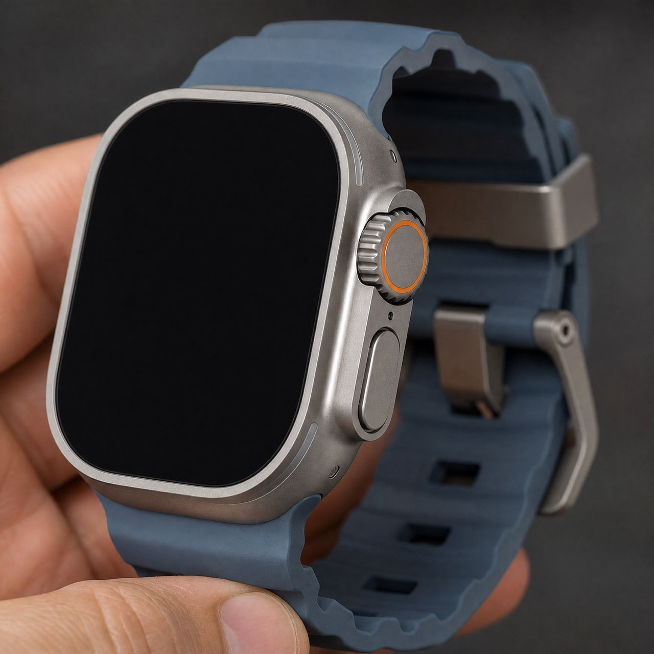 Apple Watch siliconen Ranger bandje - blauw