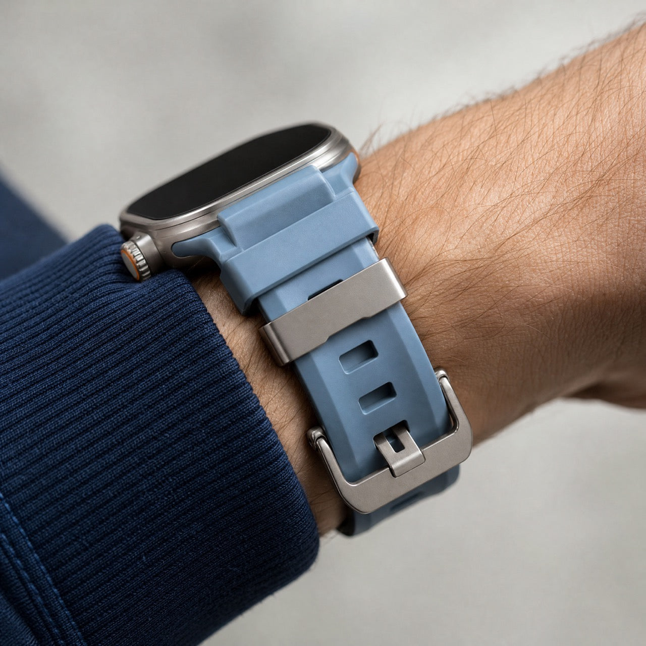 Apple Watch siliconen Ranger bandje - blauw