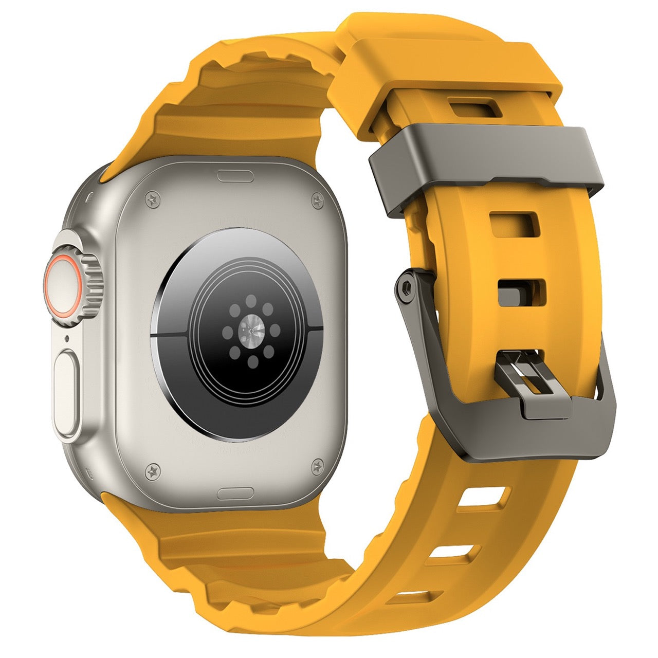 Apple Watch siliconen Ranger bandje - geel