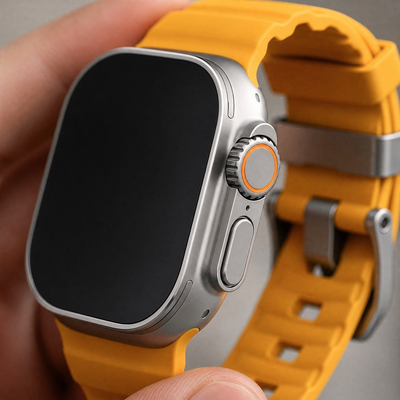 Apple Watch siliconen Ranger bandje - geel