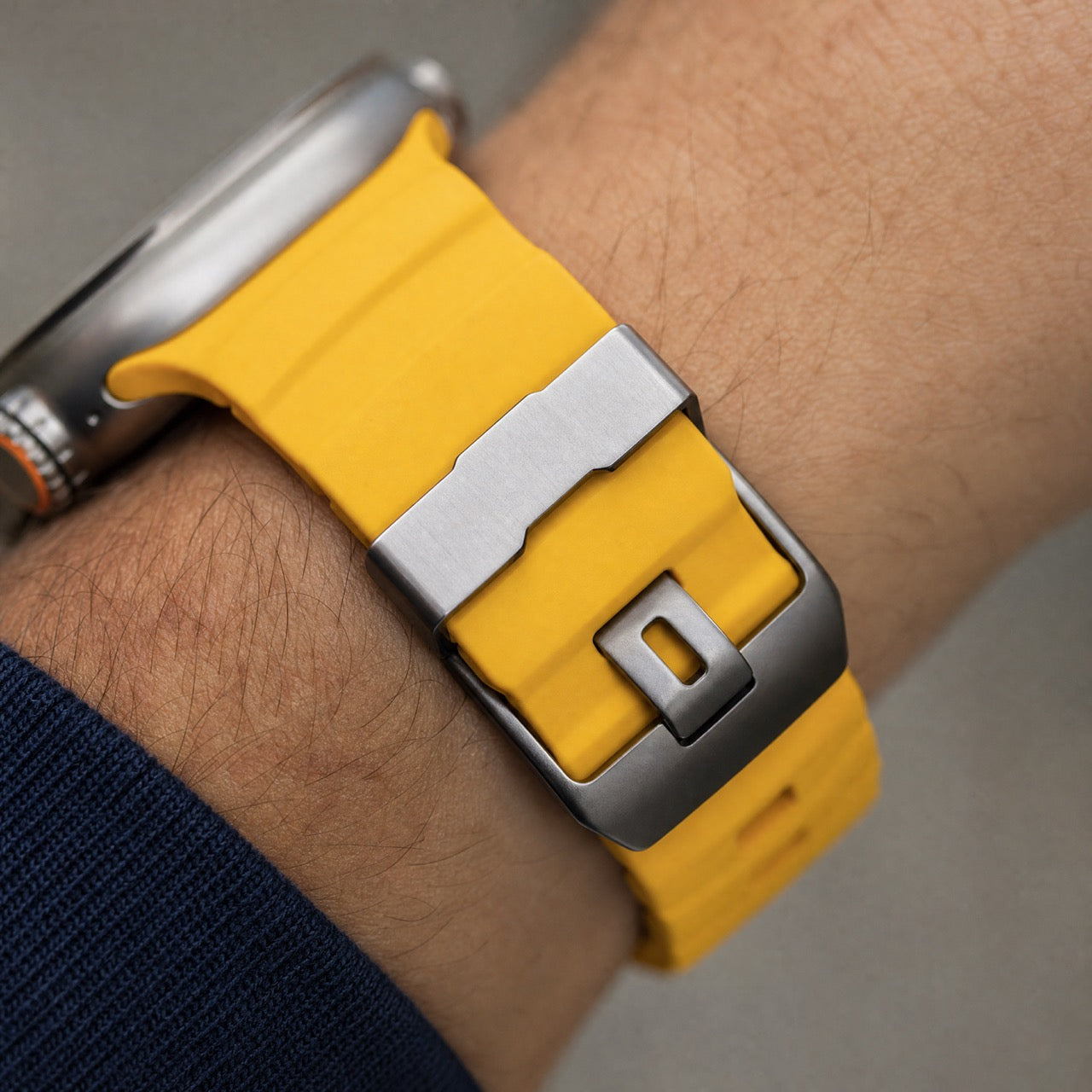 Apple Watch siliconen Ranger bandje - geel