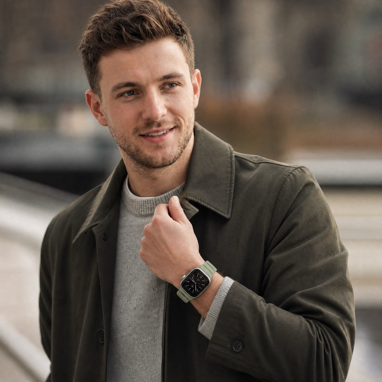Apple Watch siliconen Ranger bandje - groen