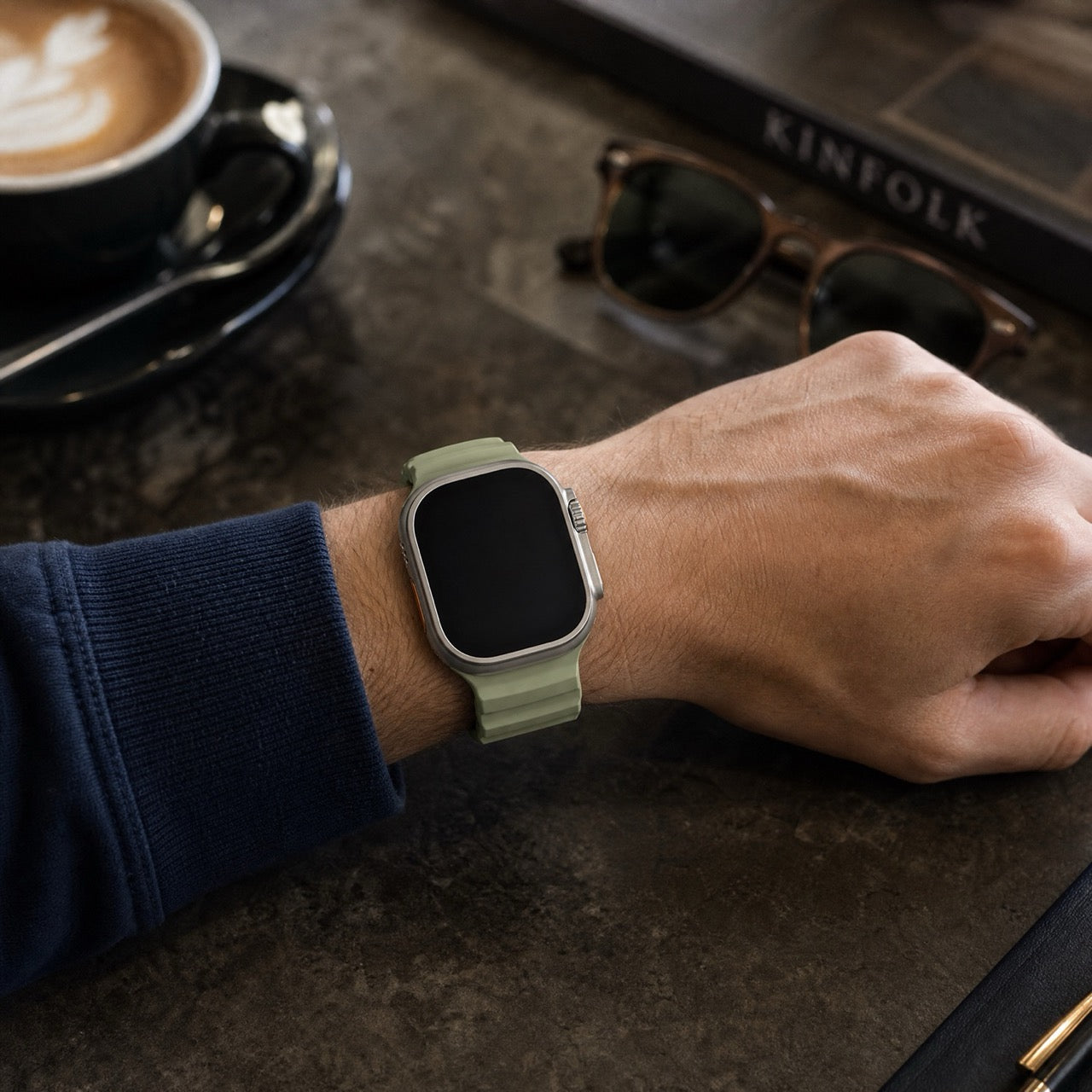 Apple Watch siliconen Ranger bandje - groen