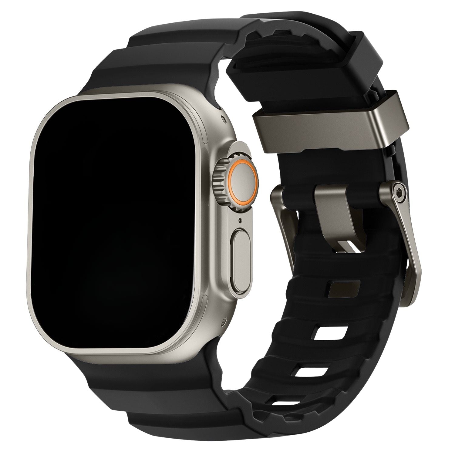 Apple Watch siliconen Ranger bandje - zwart