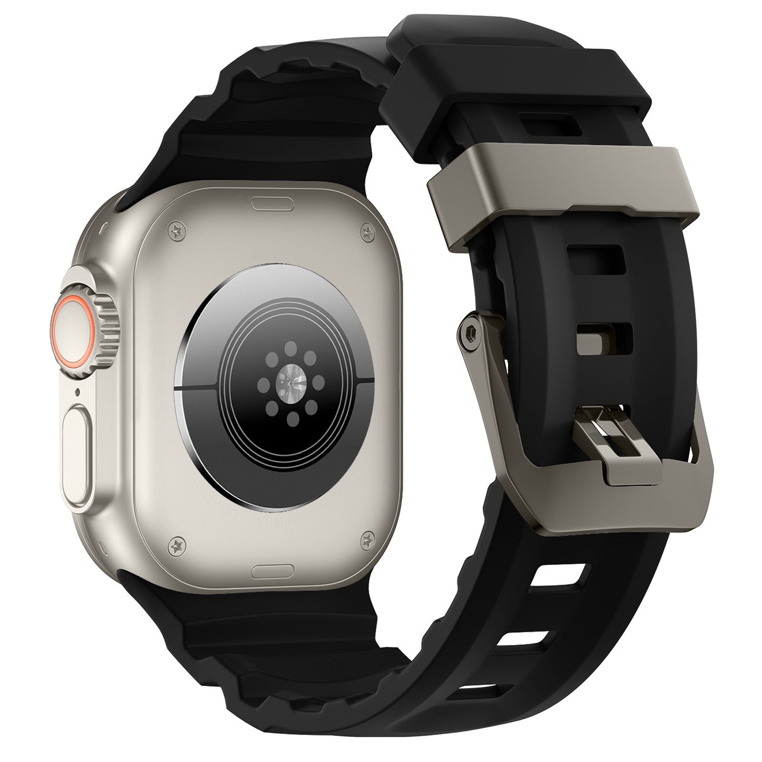Apple Watch siliconen Ranger bandje - zwart