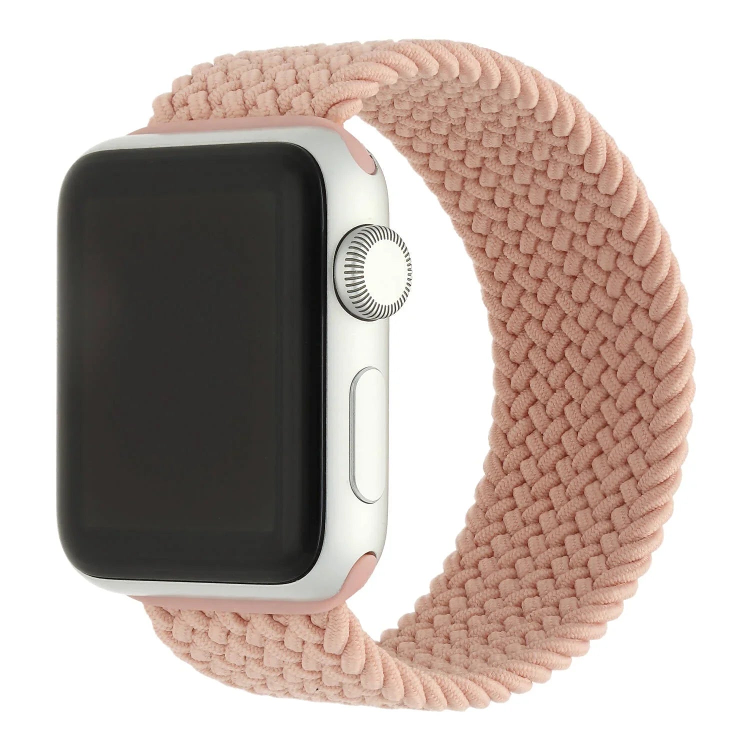 Apple Watch bandje Onyx - gevlochten - solo - nylon - pink sand
