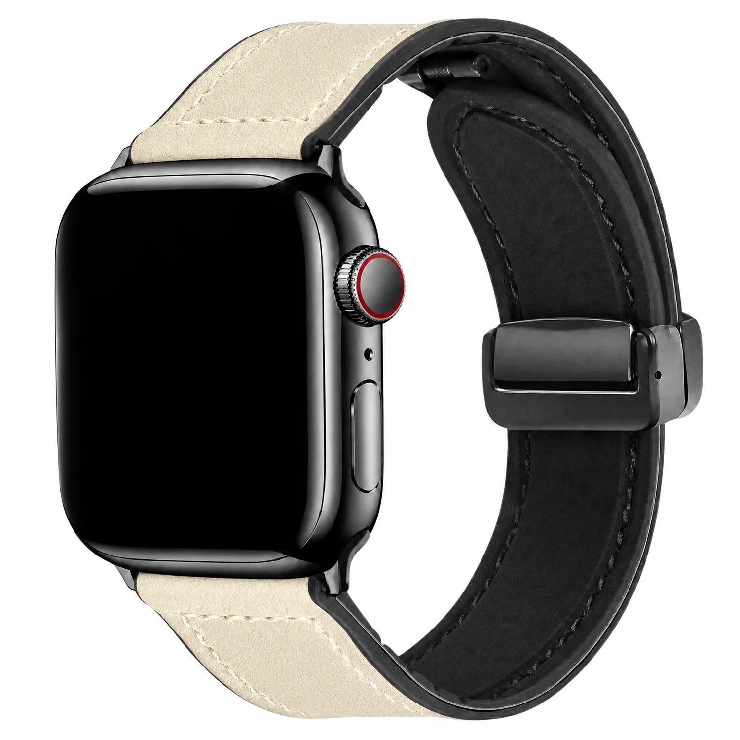 Apple Watch bandje Lennox - leer - wit