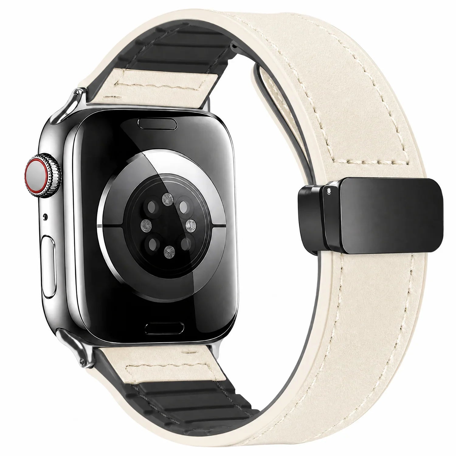 Apple Watch bandje Lennox - leer - wit