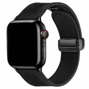 Apple Watch bandje Lennox - leer - zwart