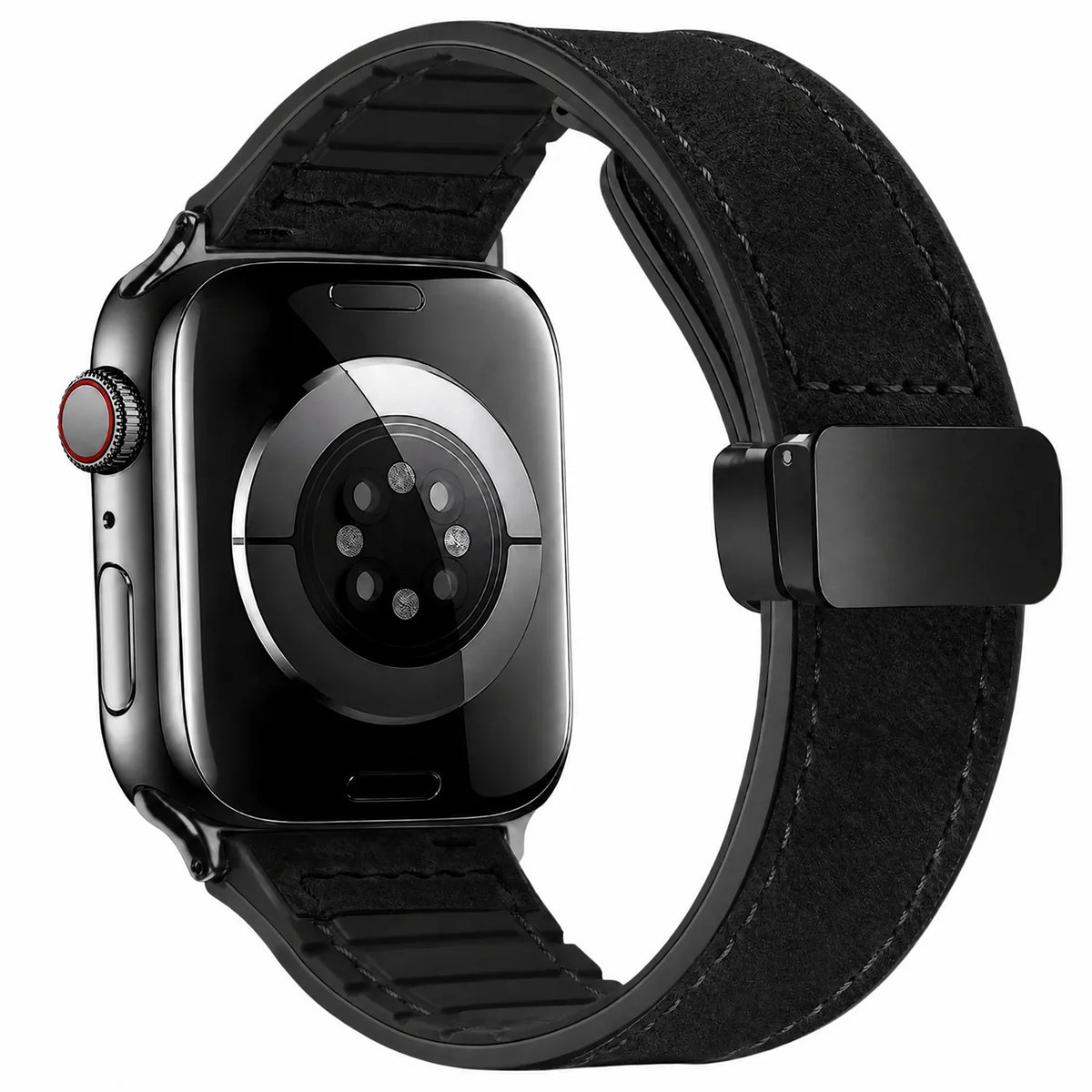 Apple Watch bandje Lennox - leer - zwart
