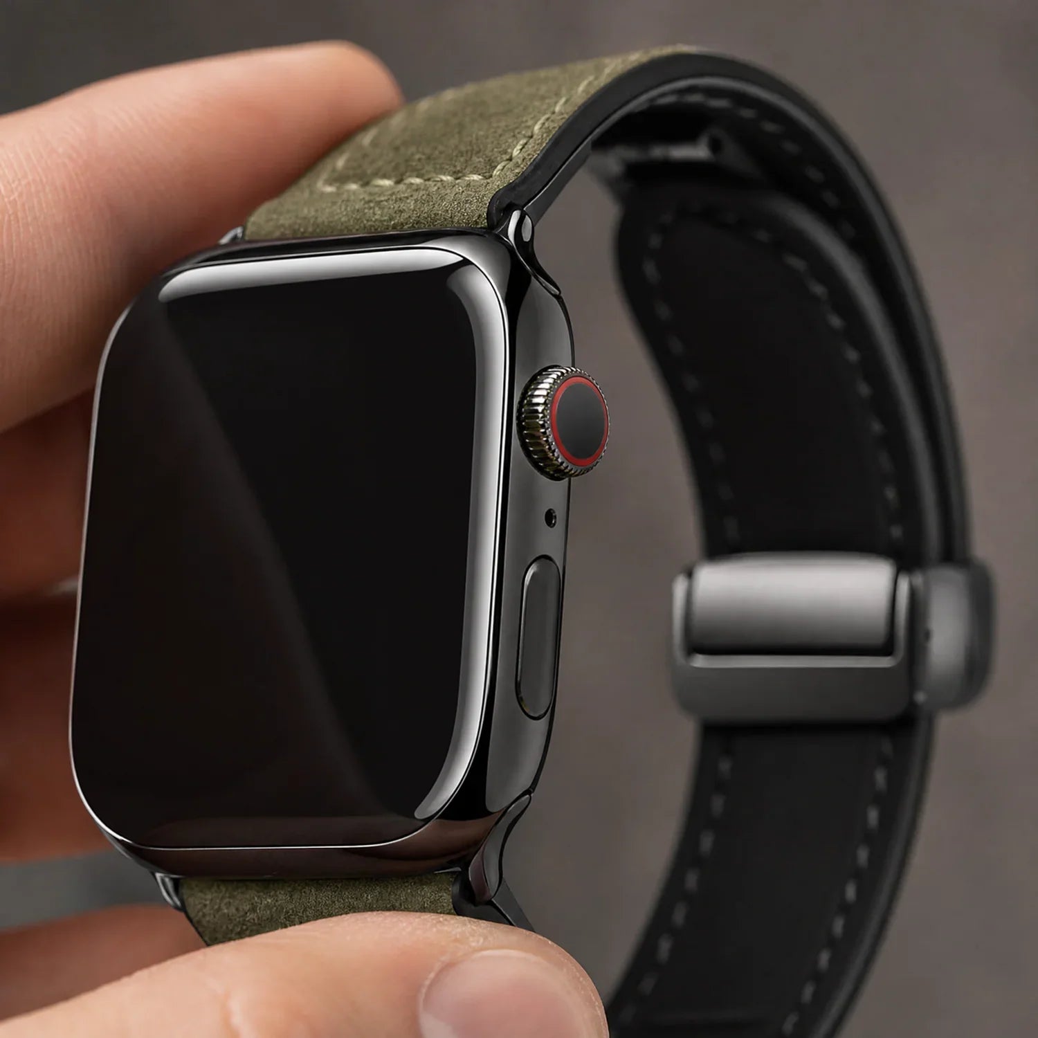 Apple Watch bandje Lennox - leer - groen