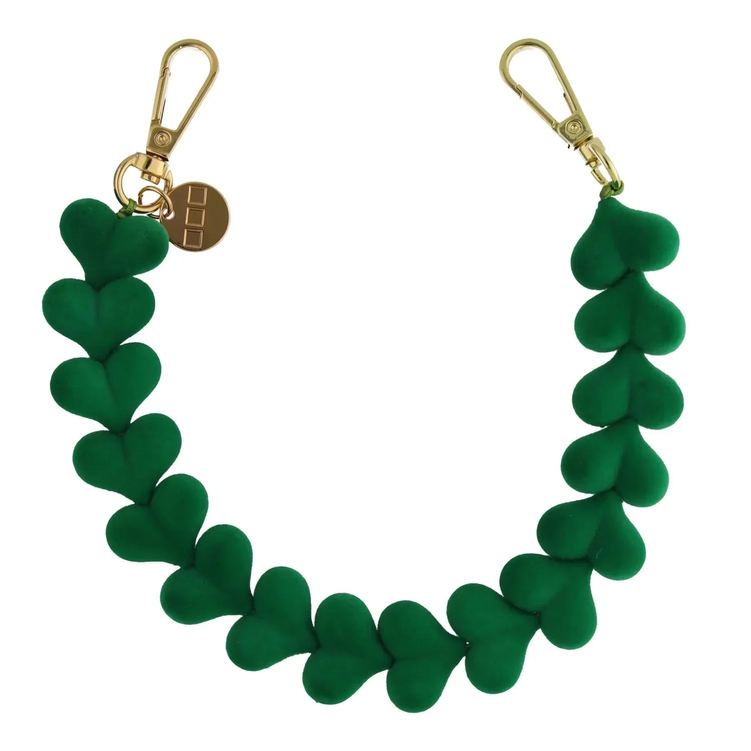 Telefoonkoord Fluwee - groen - goud