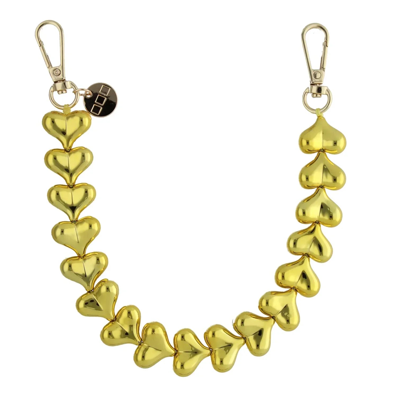 Telefoonkoord Heart - chrome goud - goud