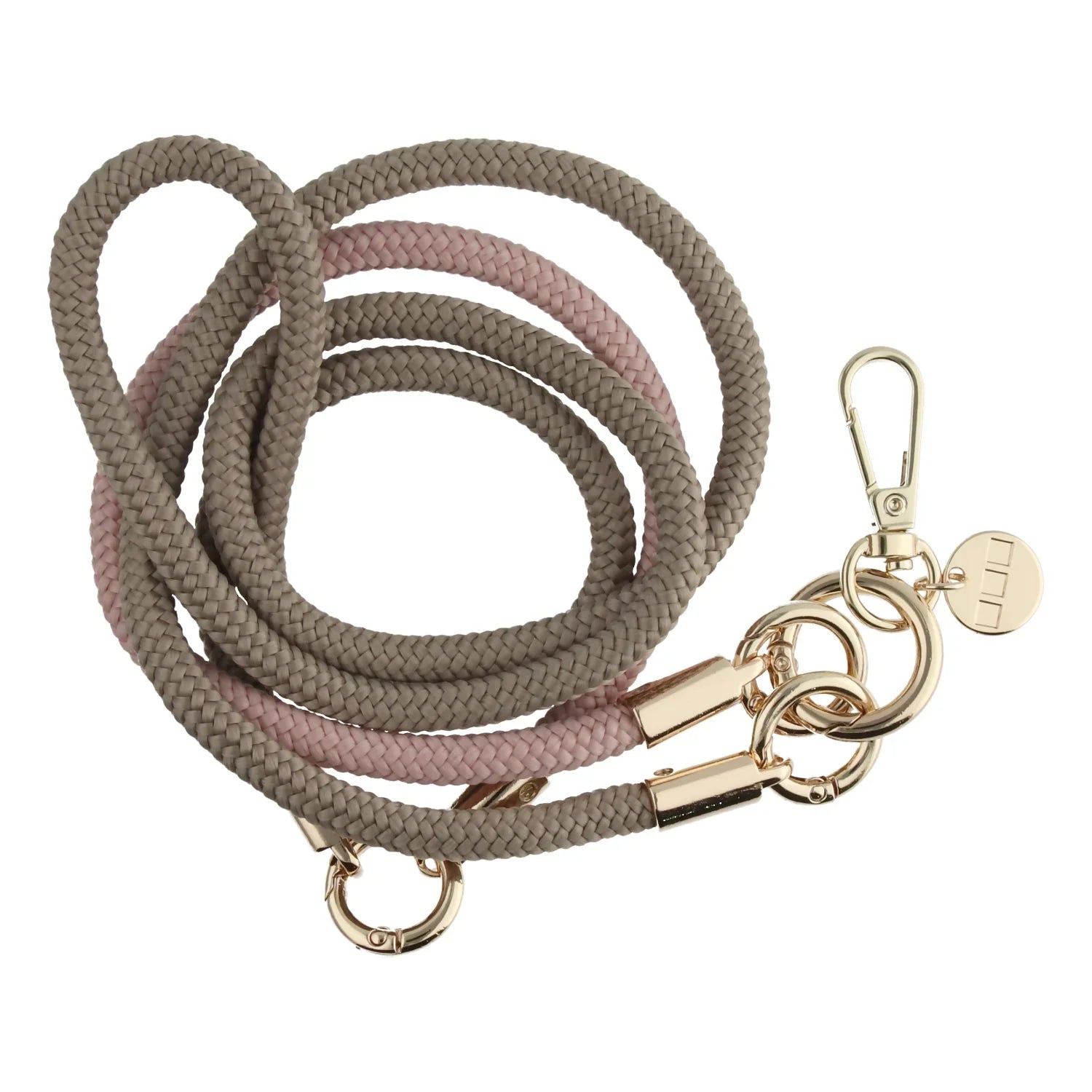 Telefoonkoord Flexicord - beige rose - goud