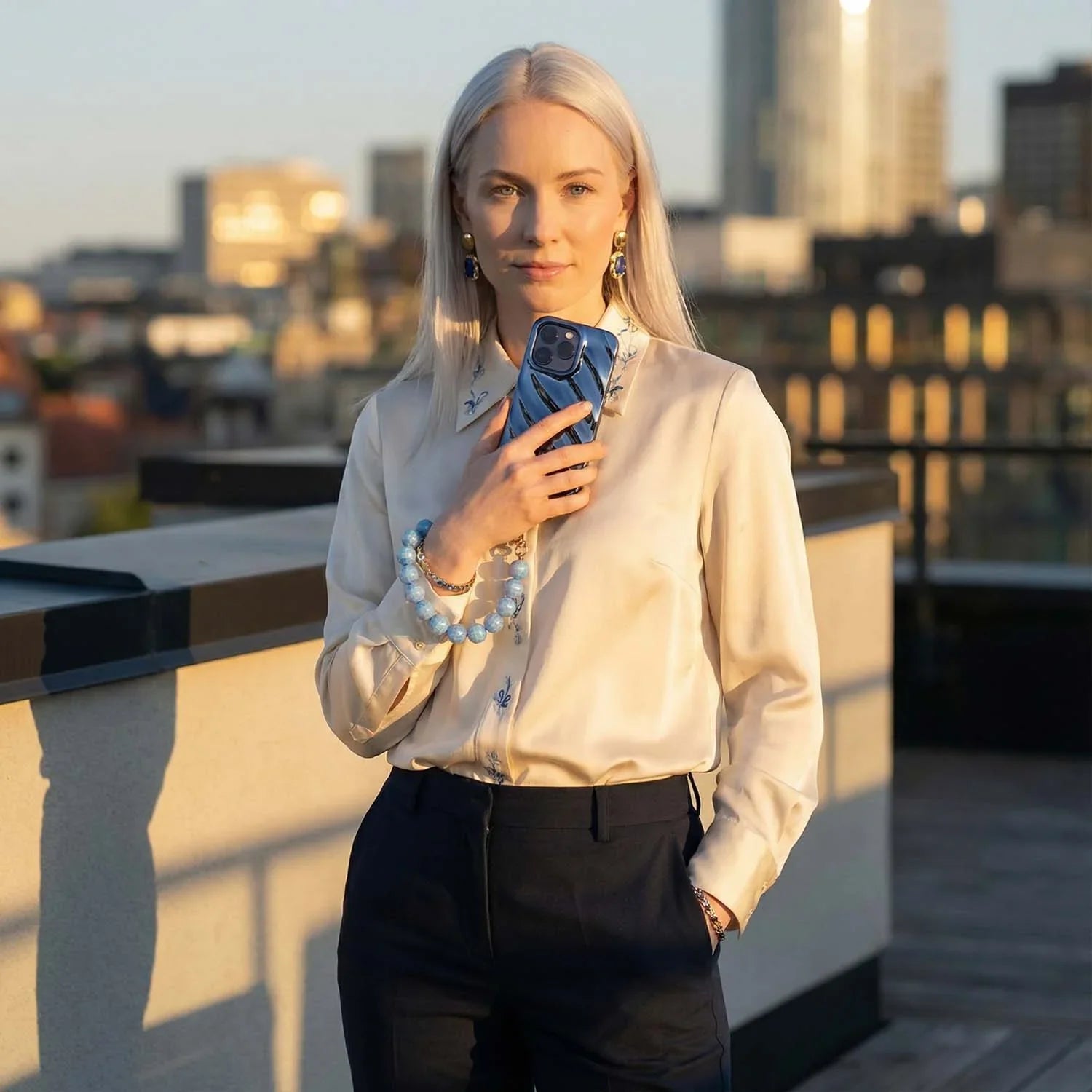 iPhone hoesje Lustra - blauw