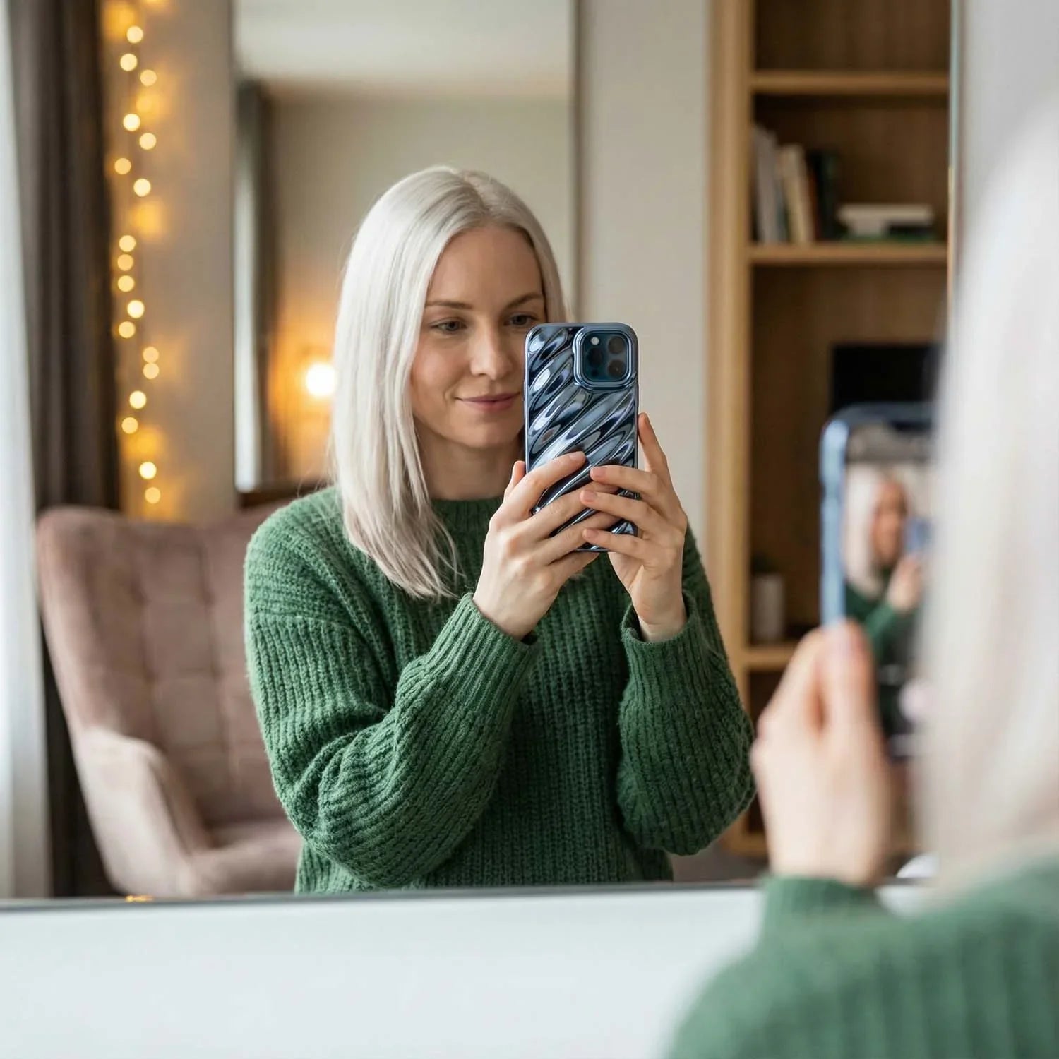 iPhone hoesje Lustra - blauw