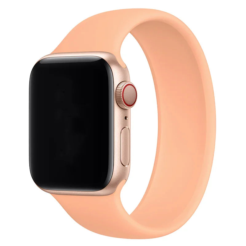 Apple Watch bandje - siliconen - solo loop - meloen