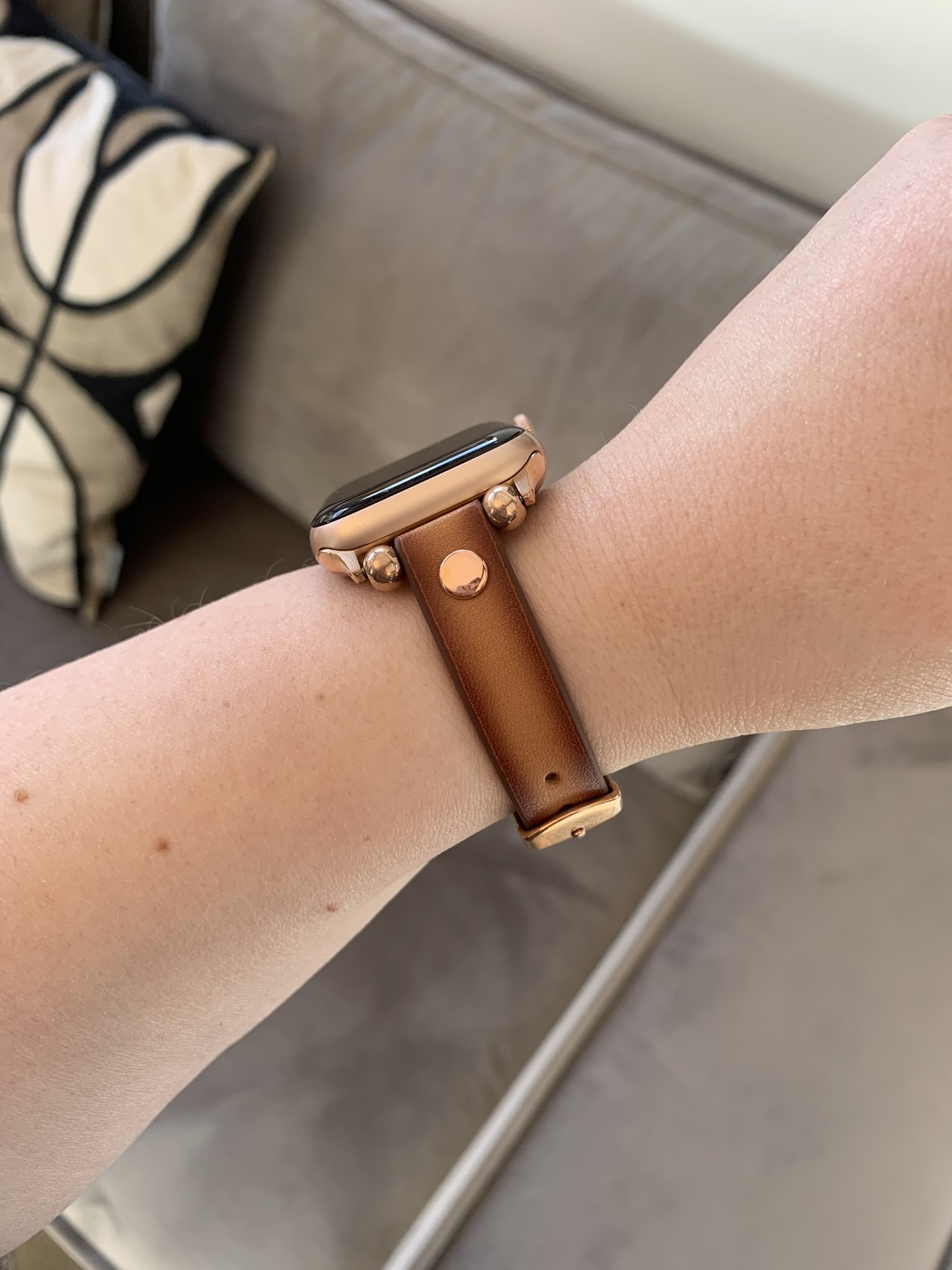 Apple Watch leren slim band - bruin