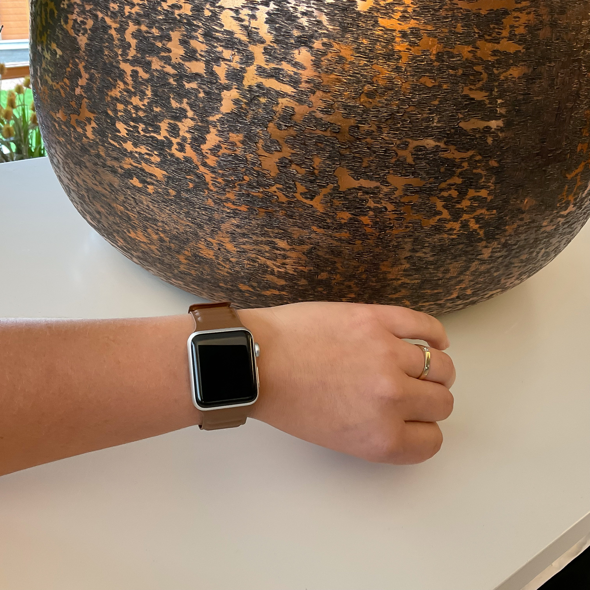 Apple Watch leren solo band - bruin