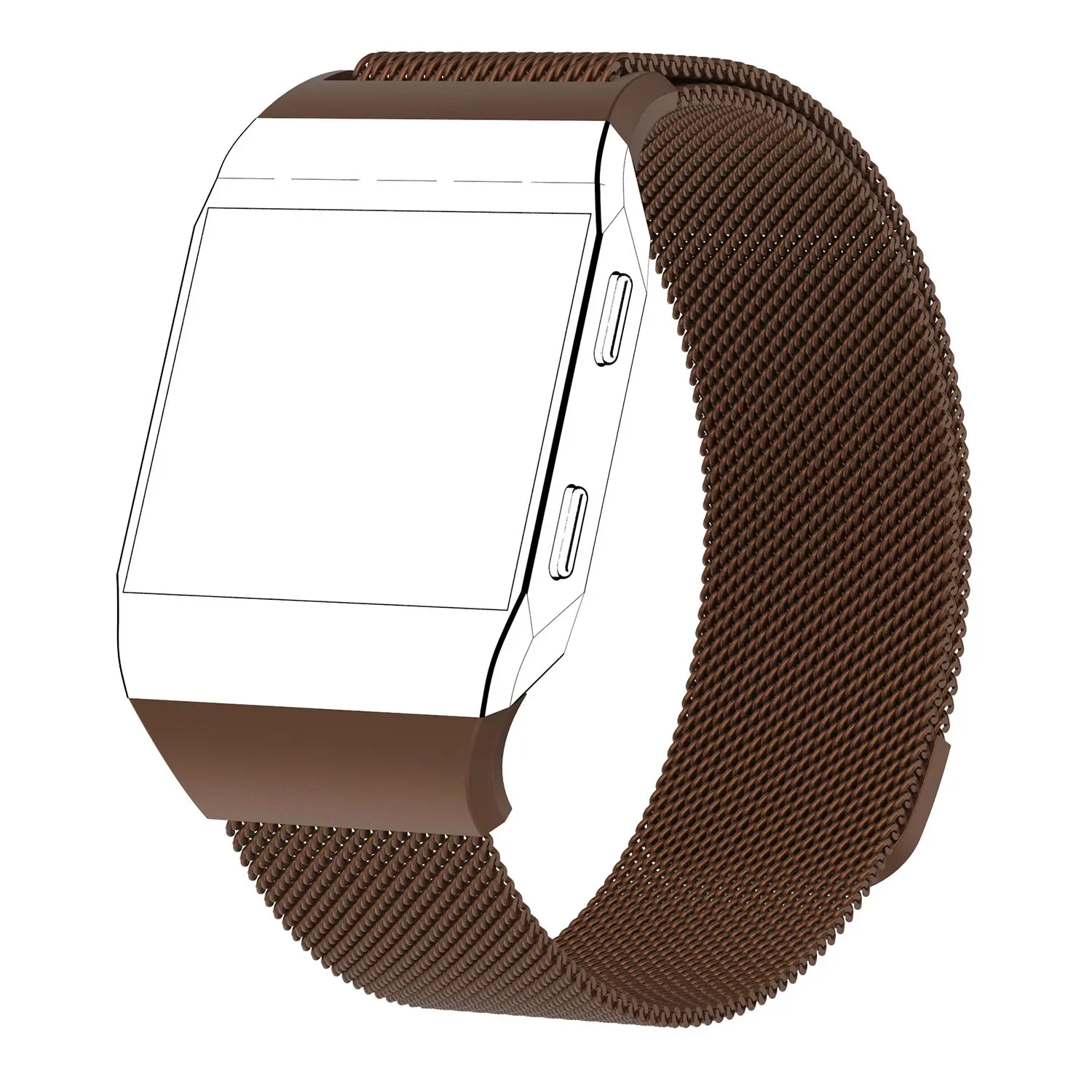 Fitbit Ionic milanese band bruin