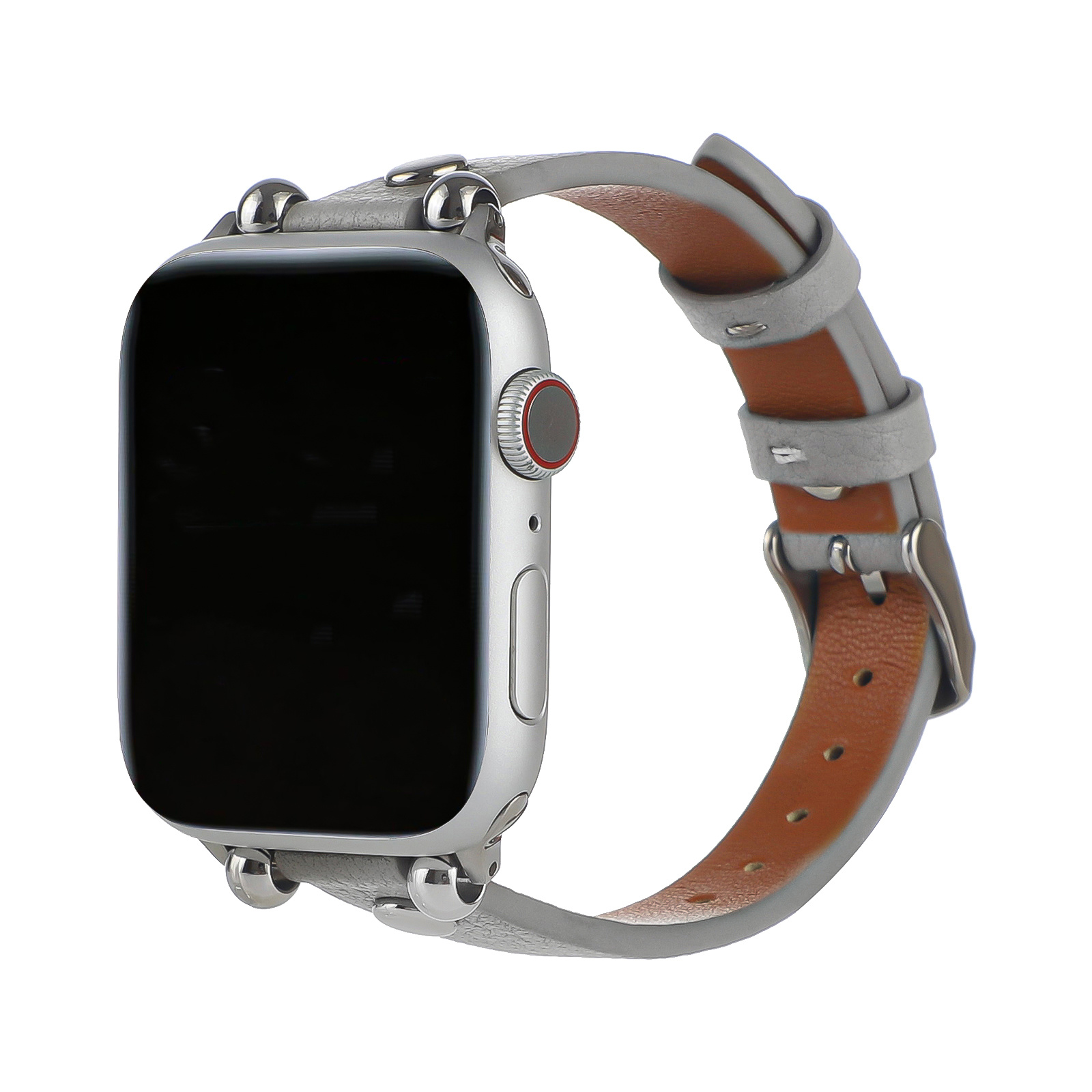 Apple Watch leren slim band - grijs