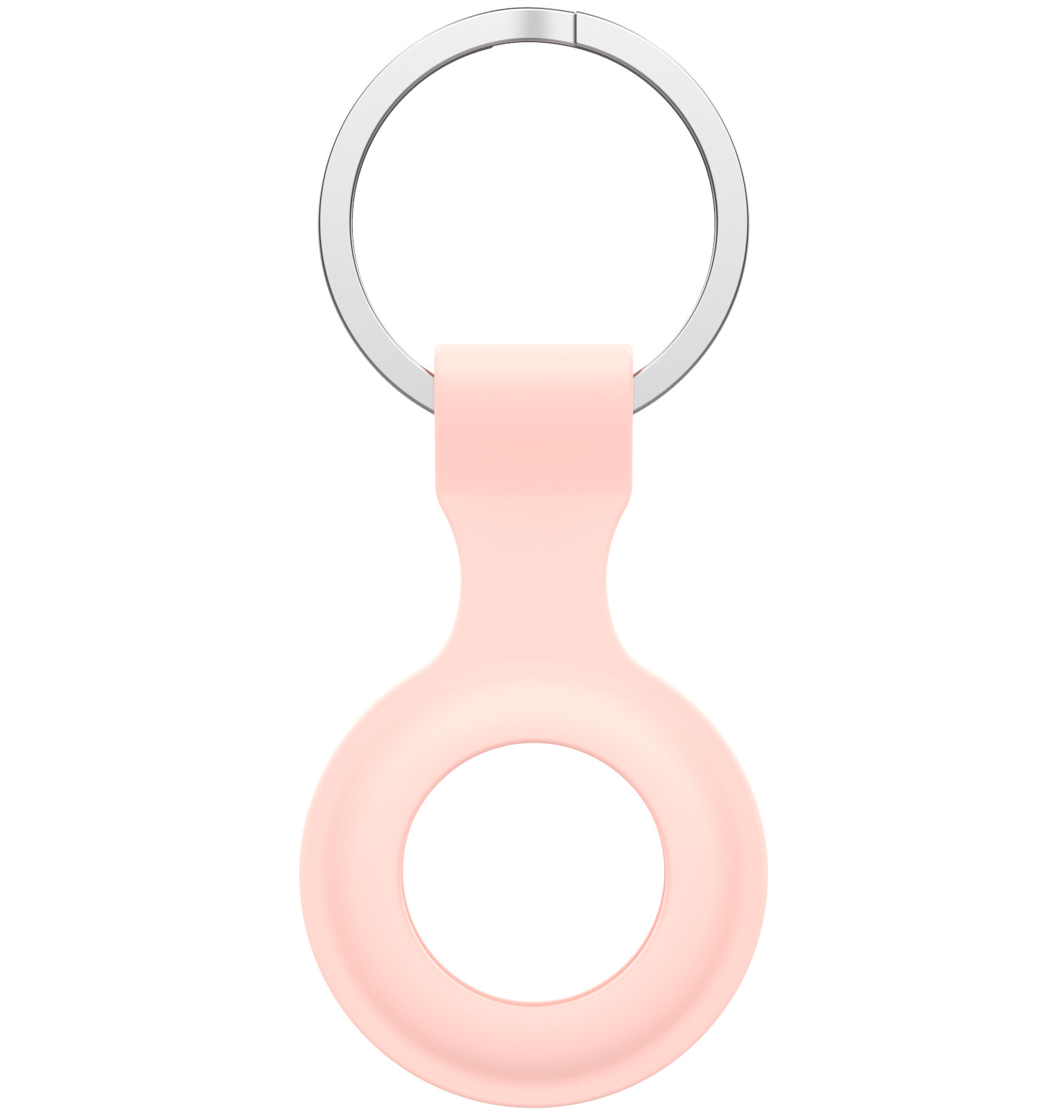 AirTag silicone ring sleutelhanger - roze