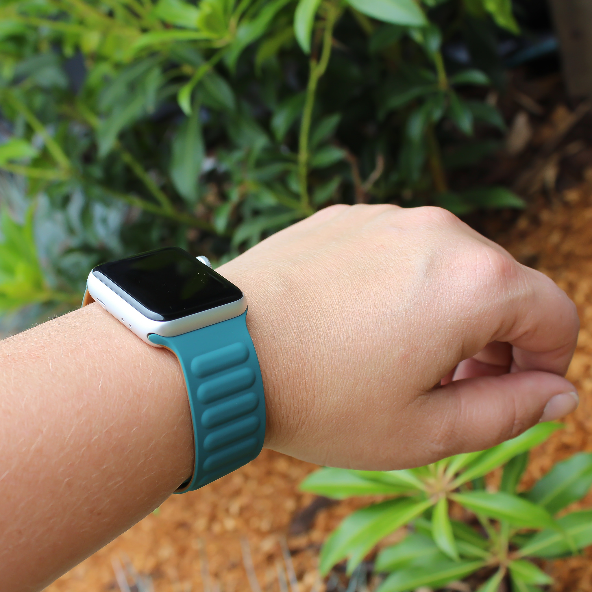 Apple Watch ribbel solo sport band - malachiet groen
