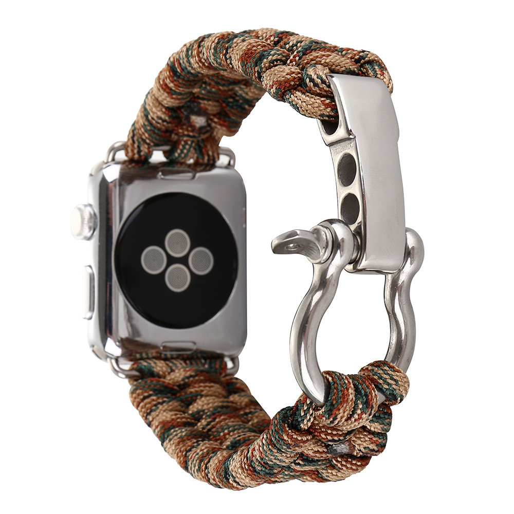 Apple Watch nylon rope band - camouflage bruin
