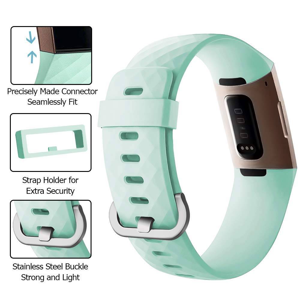 Fitbit Charge 3 & 4 sport wafel band - groen