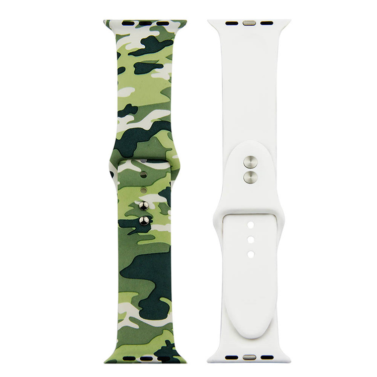 Apple Watch print sport band - camouflage groen