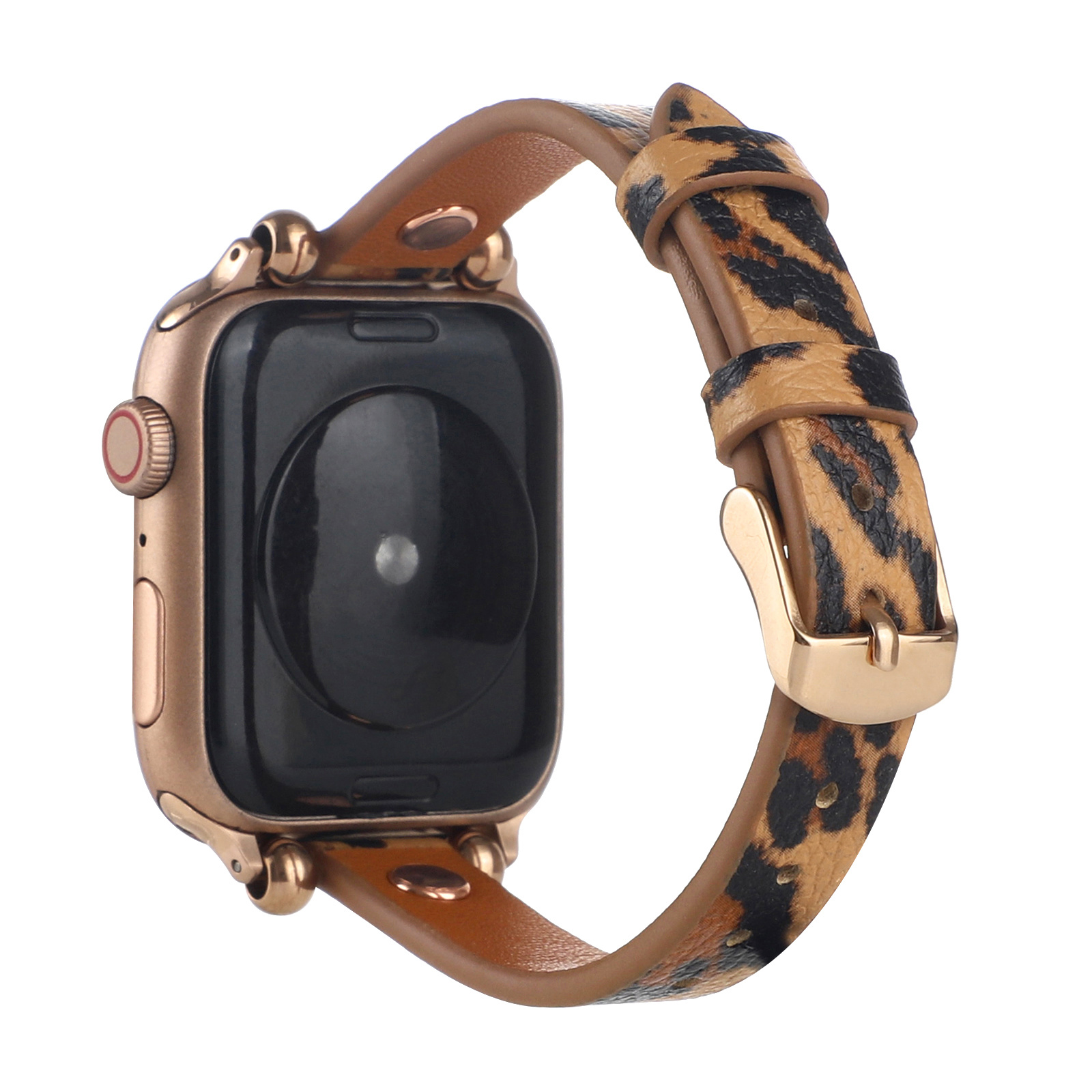 Apple Watch leren slim band - luipaard