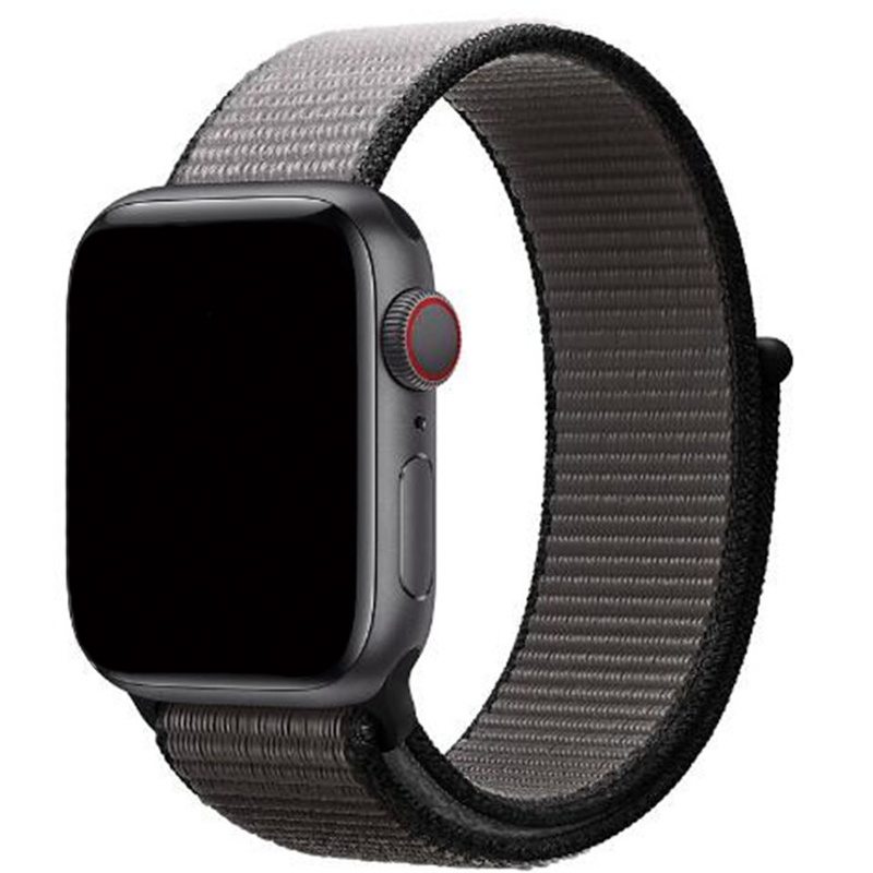 Apple Watch nylon geweven sport band  - anker grijs