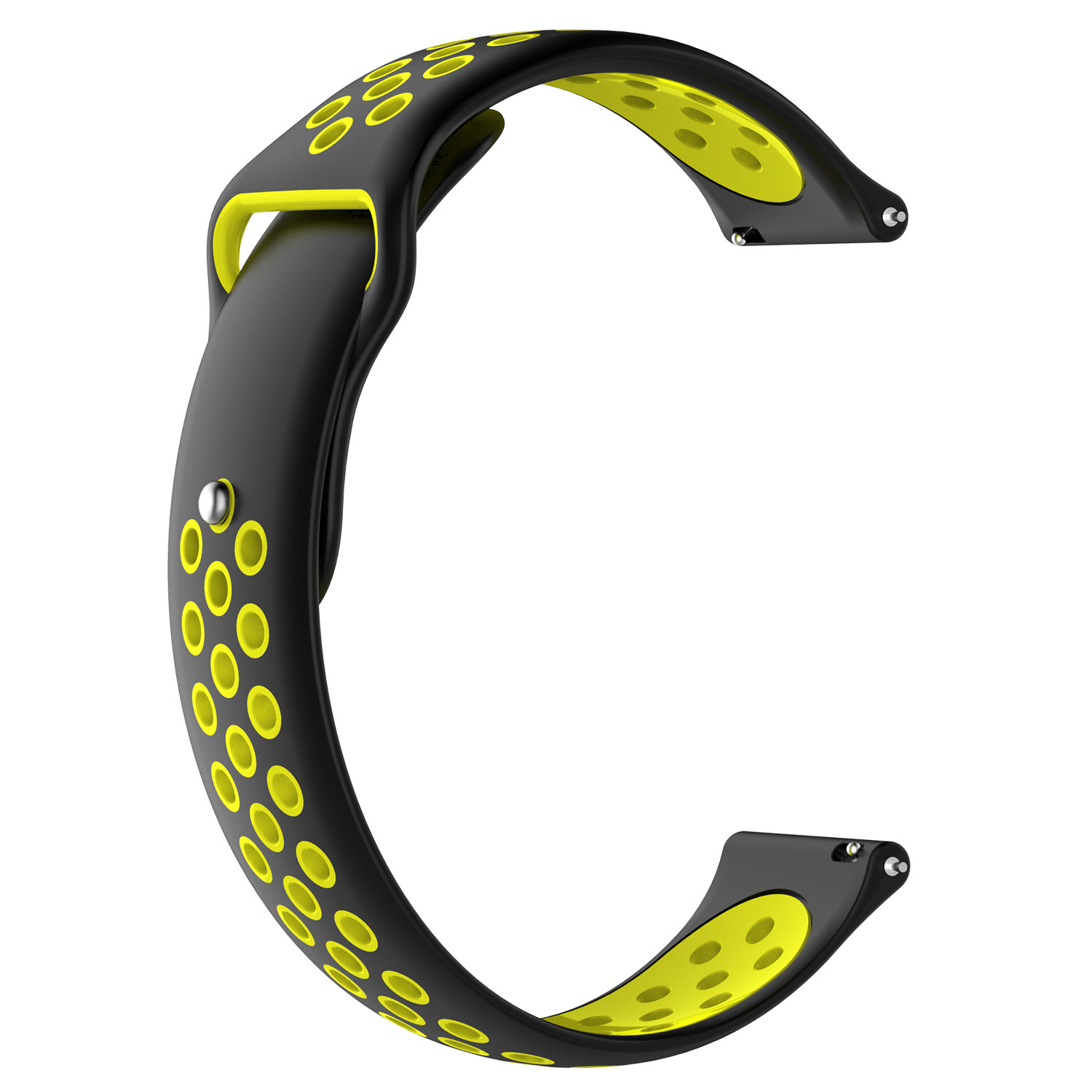 Huawei Watch GT dubbel sport band - zwart geel