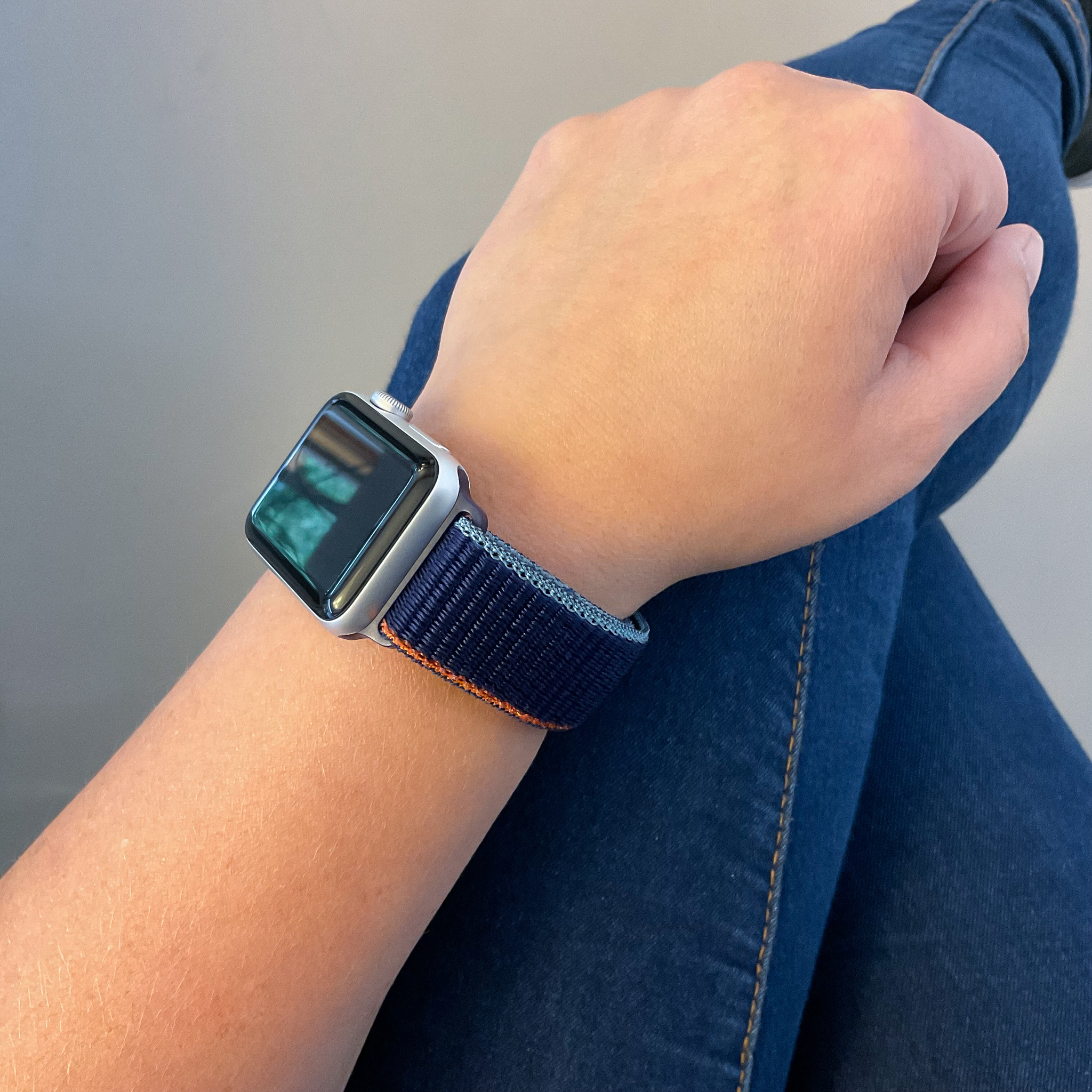 Apple Watch nylon geweven sport band  - diepzee