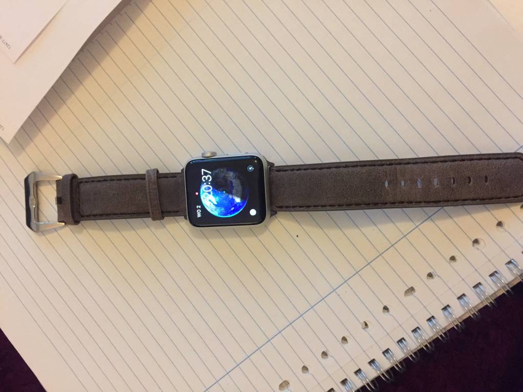 Apple Watch leren retro band - donkerbruin