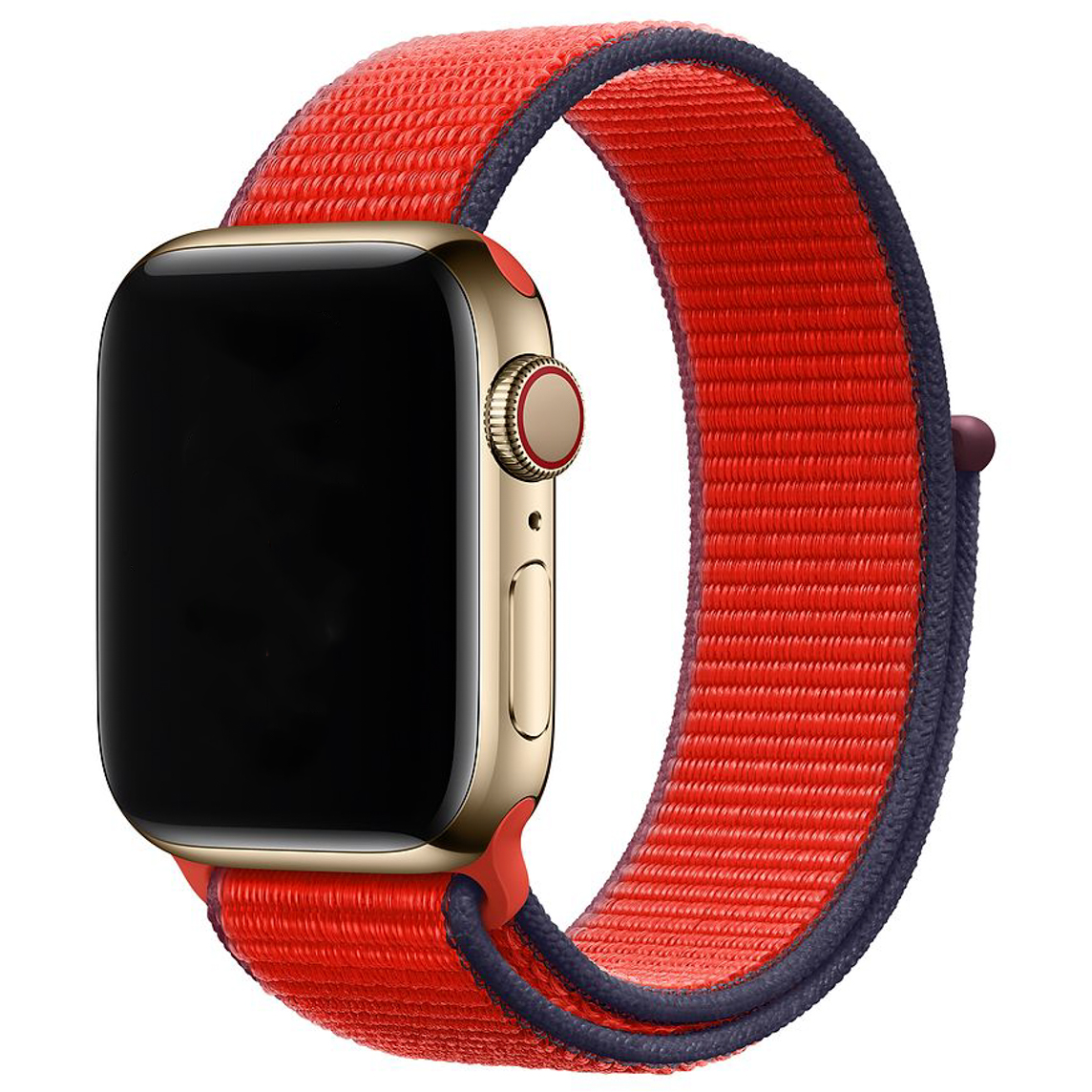 Apple Watch nylon geweven sport band  - driekleur rood