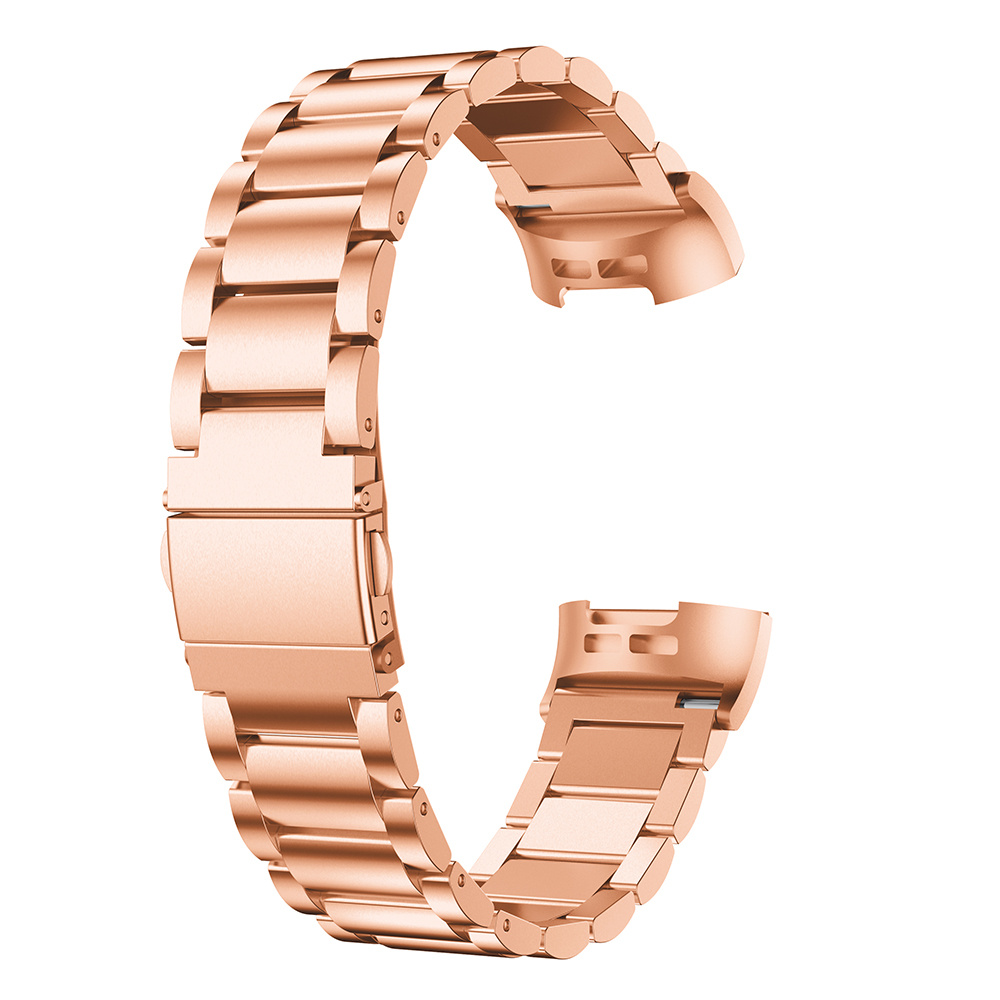 Fitbit Charge 3 & 4 kralen stalen schakel band - rose goud