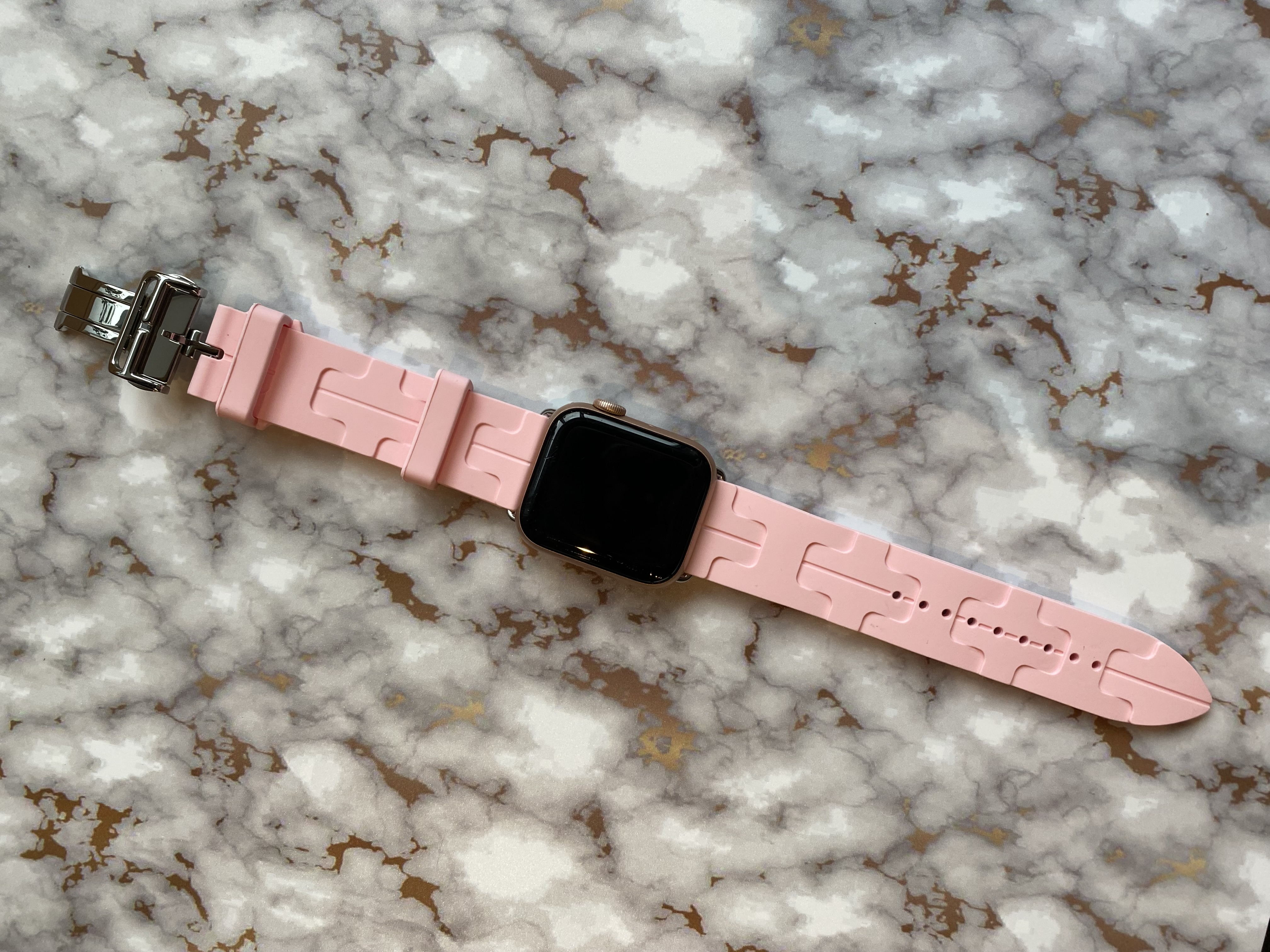Apple Watch sport Hermès kilim single tour - roze