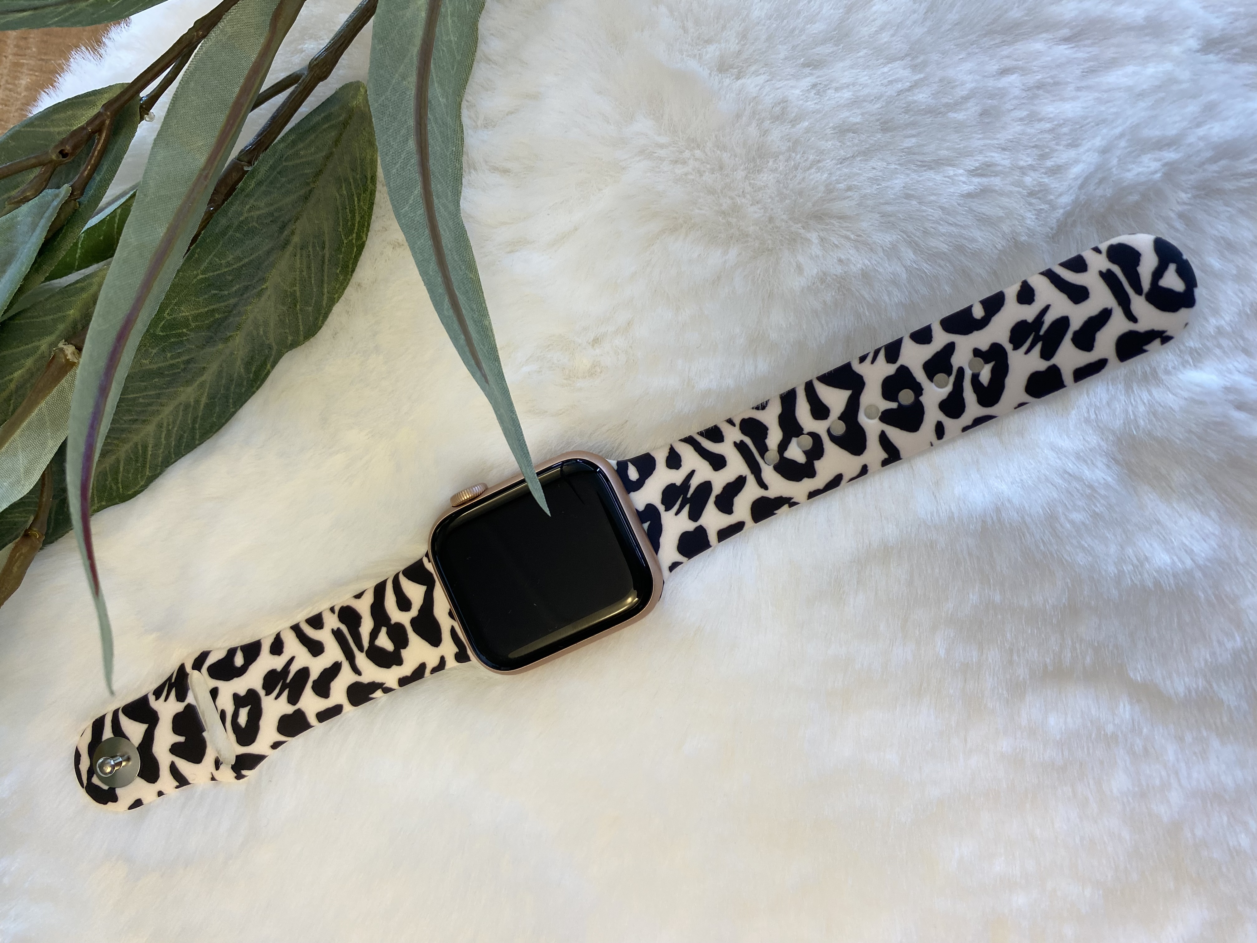 Apple Watch print sport band - luipaard beige