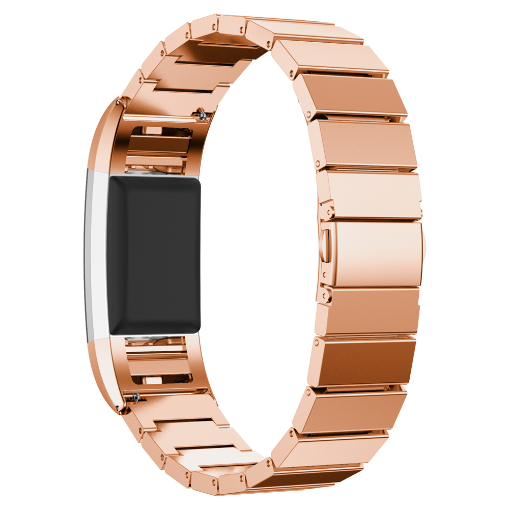 Fitbit Charge 2 stalen schakel band - rose goud