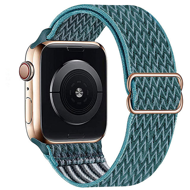 Apple Watch nylon geweven solo band - dennengroen