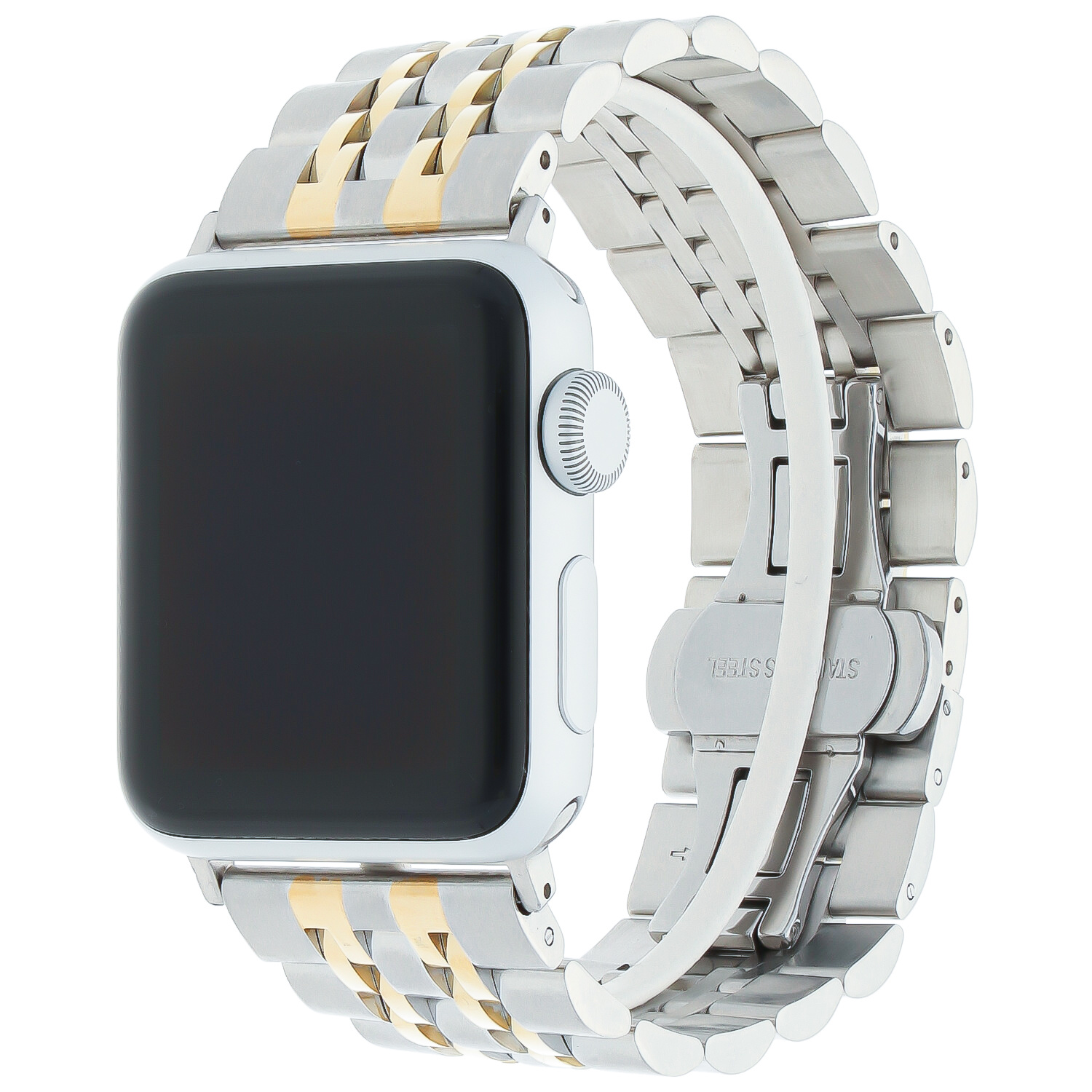 Apple Watch stalen rvs schakel band - zilver goud